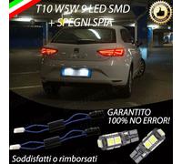 COPPIA LUCI TARGA 9 LED SEAT LEON MK3 T10 + SPEGNI SPIA NO AVARIA
