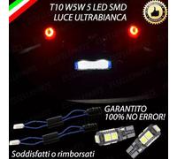 COPPIA LUCI TARGA A 9 LED FIAT BRAVO II T10 W5W CANBUS ALTA LUMINOSITA'