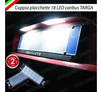 COPPIA LUCI TARGA PLAFONIERE COMPLETE DACIA LOGAN 18 LED CANBUS 6000K NO ERRORE