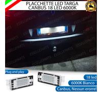 COPPIA LUCI TARGA PLAFONIERE PLACCHETTE RENAULT GRAND SCENIC 18 LED CANBUS 6000K