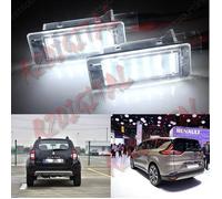 COPPIA LUCI TARGA RENAULT DACIA DUSTER PLAFONIERA LAMPADA LED BIANCO LUNARE AUTO