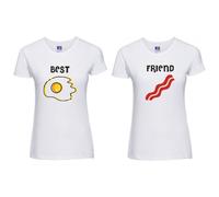 Coppia maglietta Best Friend uova pancetta BBF001