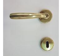 COPPIA MANIGLIA CERVINA OTTONE PER PORTE INTERNE - 161COR
