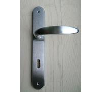 Coppia Maniglia con Placca 70 per Porte Interne in Oro Lucido e Cromo Satinato