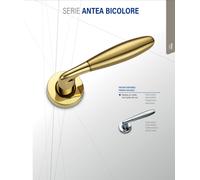 COPPIA MANIGLIA CON ROSETTA E BOCCHETTA SERIE ANTEA BICOLORE - SICMA