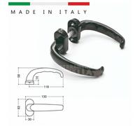 COPPIA MANIGLIA NERO LUCIDO NUOVA EMOZIONE ESINPLAST x PORTE in ALLUMINIO