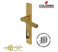 COPPIA MANIGLIA PER PORTA CON PLACCA MISURA 70 LIBRA SK21P ORO ZECCHINO COLOMBO