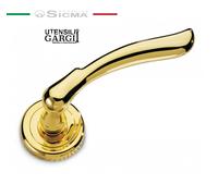 COPPIA MANIGLIA PER PORTA CON ROSETTA E BOCCHETTA-SICMA SERIE IRIS MADE IN ITALY