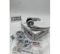 COPPIA MANIGLIA PER PORTA LEGNO SICMA SERIE ETRUSCA - CROMO SATINATO