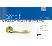 COPPIA MANIGLIA PER PORTE AMALFI ZAMA ROSETTA E BOCCHETTA TONDA 2 COLORAZIONI