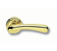 Coppia Maniglia per porte Ottone lucido c/rosetta Serie Nicole Ghidini