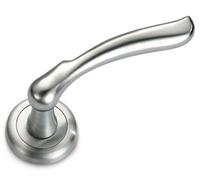 Coppia Maniglia Porte Interne Sicma Iris Cromo Satinato, Bussola,Porta 48CS16