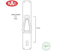 Coppia Maniglie a Pendolo Placca Patent OTTONE LUCIDO Q 6mm/8mm interasse scelta