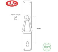 Coppia Maniglie a Pendolo Placca Patent OTTONE LUCIDO Q 6mm/8mm interasse scelta