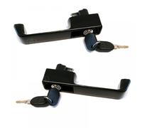 COPPIA MANIGLIE CON CHIAVI ANT. DX/SX OM GRINTA T 2P 01/87>12/88 PLASTICA NERA