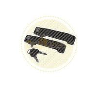 COPPIA MANIGLIE CON CHIAVI ANT. DX/SX PER PEUGEOT J5 2P 01/85>08/91 PLASTICA NER