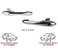 COPPIA MANIGLIE ESTERNE APRIPORTA DX SX FIAT 500 DAL 2007 IN POI CROMATA