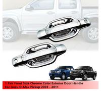 Coppia maniglie esterne laterali anteriori cromate adatte per pickup Isuzu Dm...