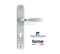 COPPIA MANIGLIE MANIGLIA CROMO SATINATO CON PLACCA INTERASSE 70 X PORTE INTERNE