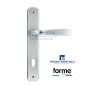 COPPIA MANIGLIE MANIGLIA CROMO SATINATO CON PLACCA INTERASSE 90 X PORTE INTERNE