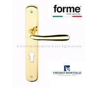COPPIA MANIGLIE MANIGLIA CROMO SATINATO CON PLACCA MM.85 PORTE INTERNE FORO YALE