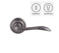 Coppia maniglie maniglia per porte interne mod. MATERA ottone design classico