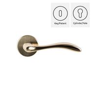 Coppia maniglie maniglia per porte interne modello COMO in ottone stile elegante