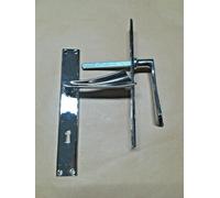 Coppia Maniglie x porte bocchetta patent ziral farfalla quadro 8 x 70 placca 210