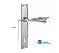 COPPIA MANIGLIE ZIRAL FARFALLA PLACCA 210X32 MM - QUADRO 8 MM - DISTANZA 70 MM C