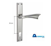 COPPIA MANIGLIE ZIRAL FARFALLA PLACCA 210X32 MM - QUADRO 8 MM - DISTANZA FORO YA