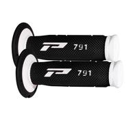 COPPIA MANOPOLE 791 PROGRIP 22 25 mm BIANCHE E NERE DA CROSS