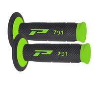 COPPIA MANOPOLE 791 PROGRIP 22 25 mm VERDI E NERE DA MOTO CROSS