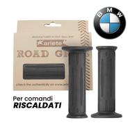 COPPIA MANOPOLE ARIETE NERE FORATE SOFT COMANDI RISCALDATI MOTO BMW UNIVERSALI