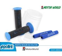 COPPIA MANOPOLE BICOLORE BIG EVOLUTION NERO BLU MINI BIKE CROSS MOTO