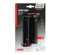 COPPIA MANOPOLE BICOLORE NERO / ROSSO 22MM 25MM GRIP SPORTIVO MOTO SCOOTER