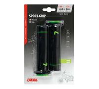 COPPIA MANOPOLE BICOLORE NERO / VERDE 22MM 25MM GRIP SPORTIVO MOTO SCOOTER