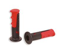 Coppia Manopole Ciclomotore Nero-Rosso V Parts per Moto Ricambi