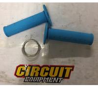 Coppia Manopole Circuit IV Blu Azzurro Moto cross enduro - Pair Grips