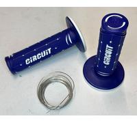Coppia Manopole Circuit Jupiter Blu / Bianche - Moto Cross / Enduro