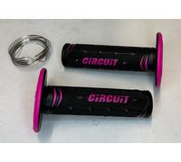 Coppia Manopole Circuit Jupiter Nero / Rosa - Moto Cross / Enduro