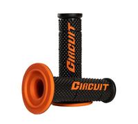 Coppia Manopole Circuit V Nere / Arancio Moto cross enduro - Pair Grips