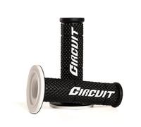 Coppia Manopole Circuit V Nere / Bianche Moto cross enduro - Pair Grips