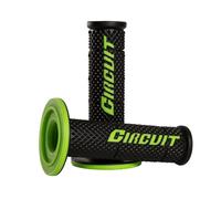 Coppia Manopole Circuit V Nere / Verdi Moto cross enduro - Pair Grips