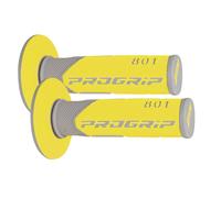 COPPIA MANOPOLE CROSS 801 PROGRIP 22 25 mm DA MOTO CROSS GRIGIO GIALLO