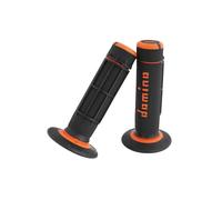 Coppia manopole cross enduro DOMINO nero/arancio