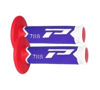 COPPIA MANOPOLE CROSS PROGRIP 788 22-25 mm BIANCO BLU ROSSO