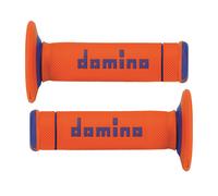 COPPIA MANOPOLE DOMINO A190 BLU/ARANCIO CHIUSA X-TREME OFF ROAD