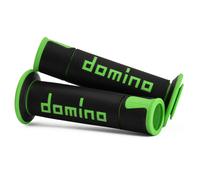 COPPIA MANOPOLE DOMINO A450 NERO/VERDE RACING MOTO SCOOTER STRADALI FORATE