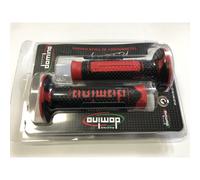 COPPIA MANOPOLE DOMINO CROSS ENDURO MN1651 NERO ROSSO HONDA BETA RR