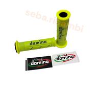 MANOPOLE DOMINO A250 MOTO SCOOTER STRADALI Giallo Fluo ON ROAD RACING Forate